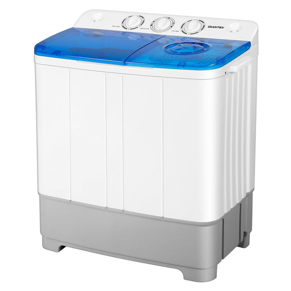 Machine à laver portable 2 en 1 d'une capacité de 22 lb avec contrôle de la minuterie - Bleu
