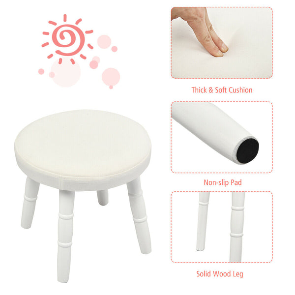 Children's vanity table and chair set makeup stool