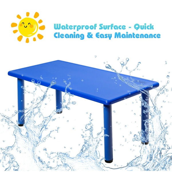 Rectangular plastic learning and play table for children - Red