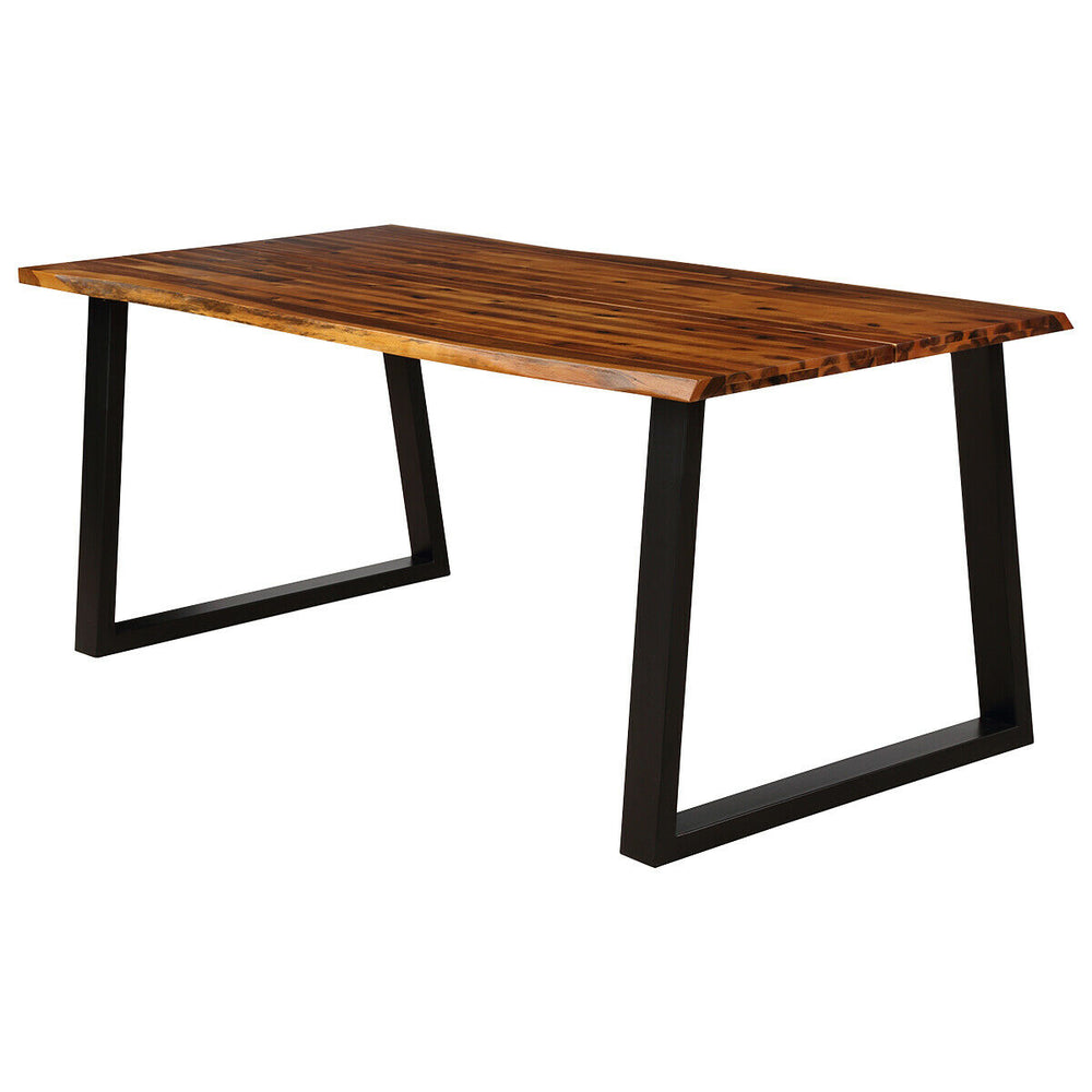 Rectangular acacia wood dining table 