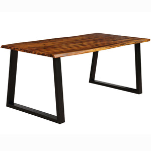 Rectangular acacia wood dining table 