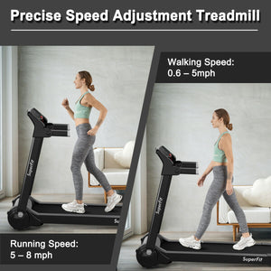 Tapis roulant électrique pliant 3HP en cours d'exécution