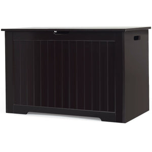 Toy Box Wooden toy organizer with flip-top lid-Brown