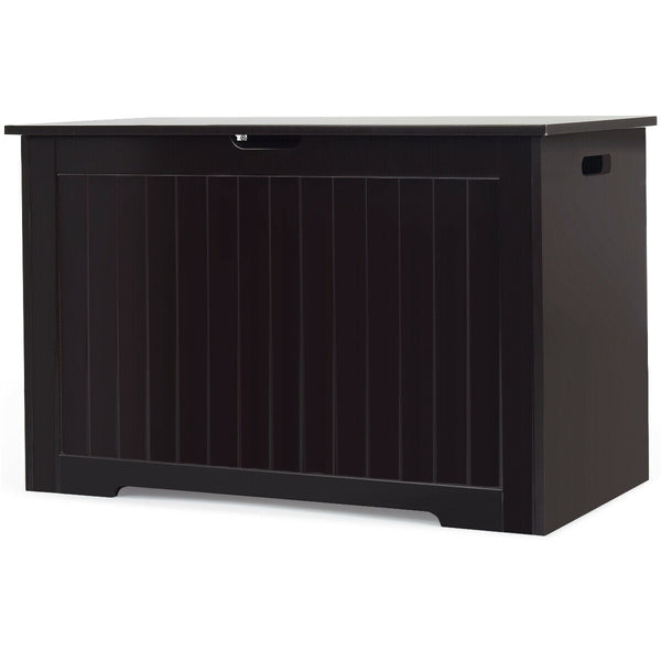 Toy Box Wooden toy organizer with flip-top lid-Brown