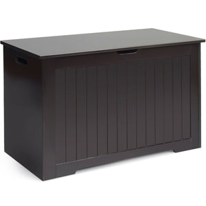 Toy Box Wooden toy organizer with flip-top lid-Brown