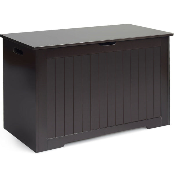 Toy Box Wooden toy organizer with flip-top lid-Brown
