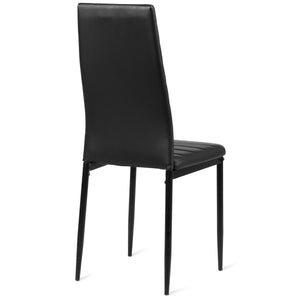 Set of 6 high-back dining chairs