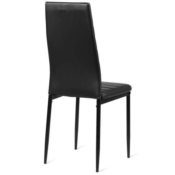 Set of 6 high-back dining chairs