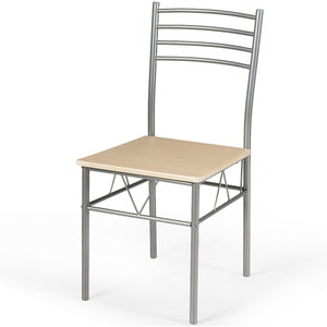 5-piece dining set with glass table and 4 chairs