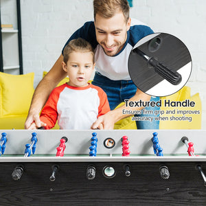 48-inch Competition Size Wooden Foosball Table for Home Use - Black