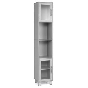 71-inch tall bathroom storage cabinet tower and organizer display shelves for bedroom-brown