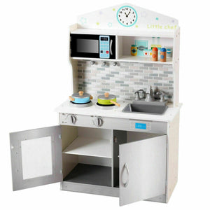 Children's Wooden Kitchen Play Set - Beige