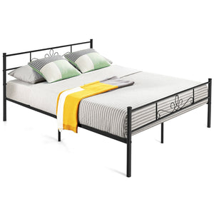 Metal bed frame for twin/full/queen size bed with headboard and footboard - Queen size