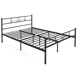 Metal bed frame for twin/full/queen size bed with headboard and footboard - Queen size