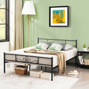 Metal bed frame for twin/full/queen size bed with headboard and footboard - Queen size