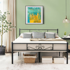 Metal bed frame for twin/full/queen size bed with headboard and footboard - Queen size