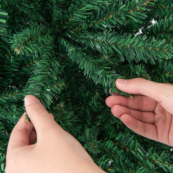 6-foot hinged artificial Christmas tree with sturdy metal stand