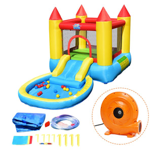 Children's inflatable slide bouncy house with 580w blower