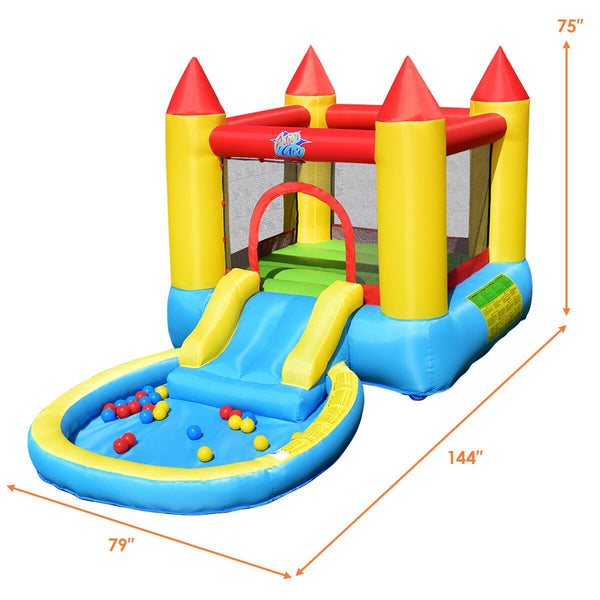 Children's inflatable slide bouncy house with 580w blower
