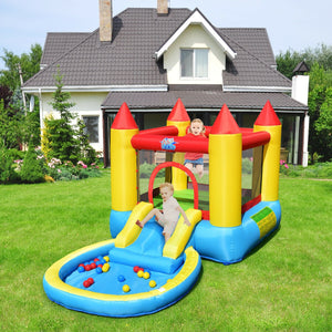 Children's inflatable slide bouncy house with 580w blower