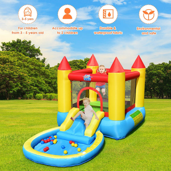 Children's inflatable slide bouncy house with 580w blower