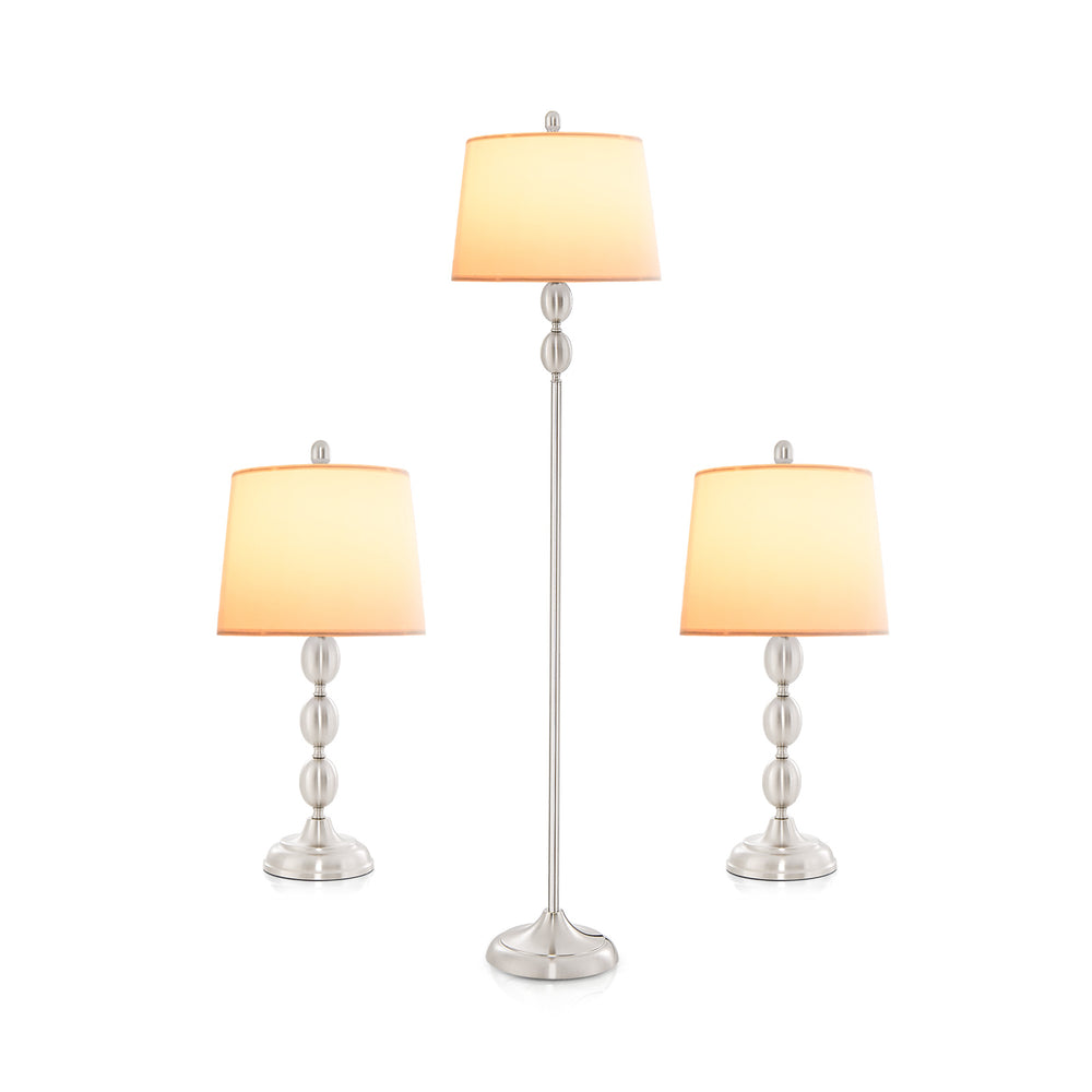 Set of 3 table and floor lamps