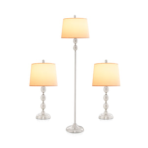 Set of 3 table and floor lamps