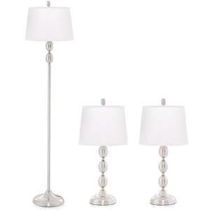 Set of 3 table and floor lamps