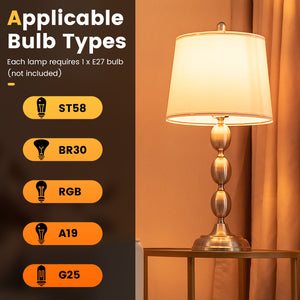 Set of 3 table and floor lamps