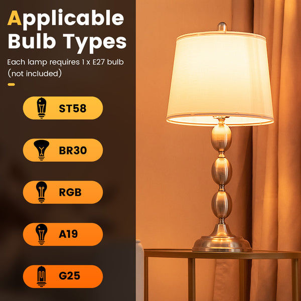 Set of 3 table and floor lamps