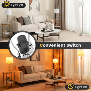 Set of 3 table and floor lamps