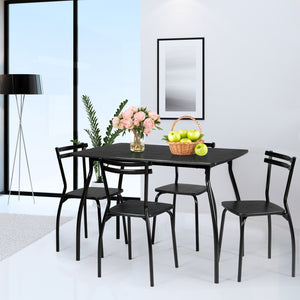 5-piece dining table set with 4 chairs