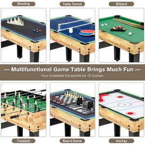 10-in-1 Multi-Combination Game Table Set for Home