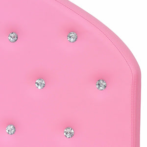 Wooden princess platform bed with upholstered headboard for kids