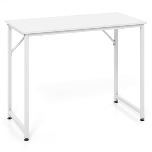 L-shaped computer desk and writing workstation for home and office - Black