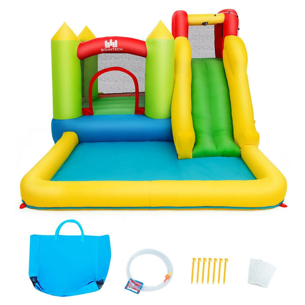 Inflatable Water Slide Jump Bouncer with Fanless Rebound Chamber