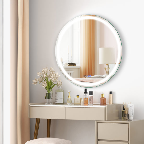 32-inch anti-fog bathroom wall mirror with 3-color LED lights