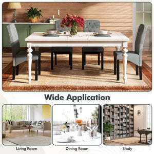 Modern dining chair with high back and high-density foam cushion - Dark Grey