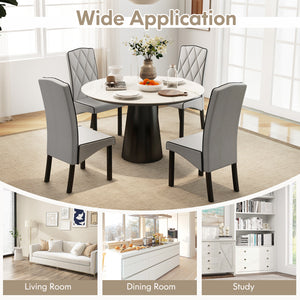 Modern dining chair with high back - Light grey