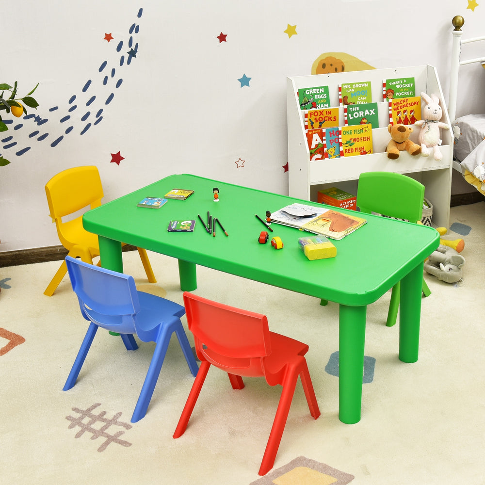 Children's table and 4 chairs set in colorful plastic