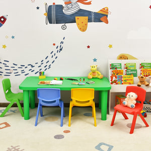 Children's table and 4 chairs set in colorful plastic