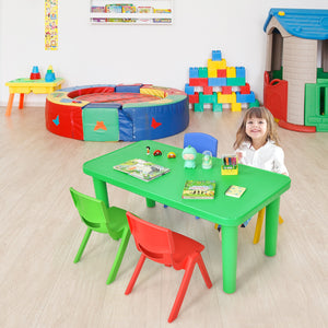 Children's table and 4 chairs set in colorful plastic
