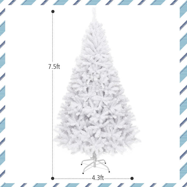 Sapin de Noël artificiel articulé de 6 pieds / 7 5 pieds / 9 pieds avec support en métal - 7 5 pieds