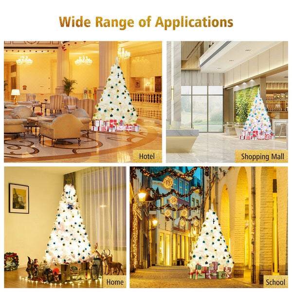Sapin de Noël artificiel articulé de 6 pieds / 7 5 pieds / 9 pieds avec support en métal - 7 5 pieds