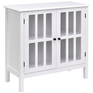 Glass Door Console Storage Buffet