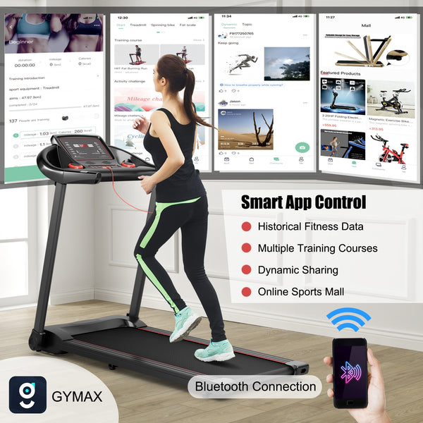 2.25HP Electric Treadmill with Speaker and App Control