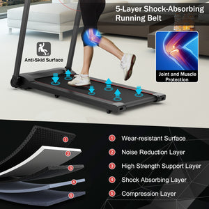 2.25HP Electric Treadmill with Speaker and App Control