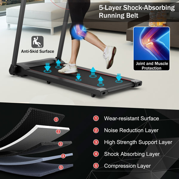 2.25HP Electric Treadmill with Speaker and App Control