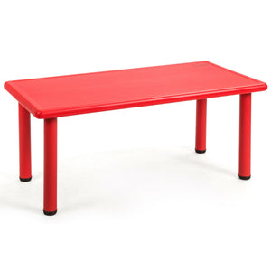 Rectangular plastic learning and play table for children - Red