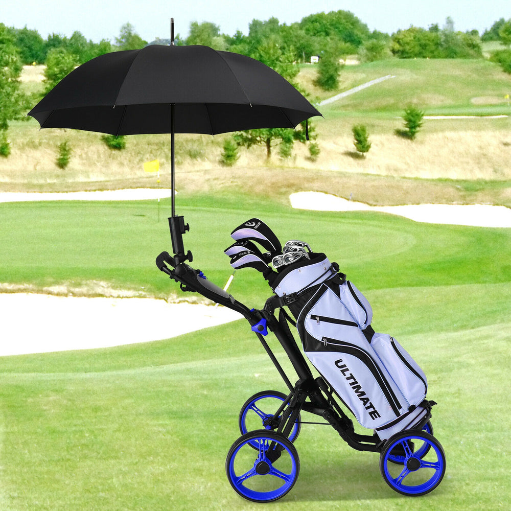 4-wheel golf trolley with brake, scoreboard and adjustable handle